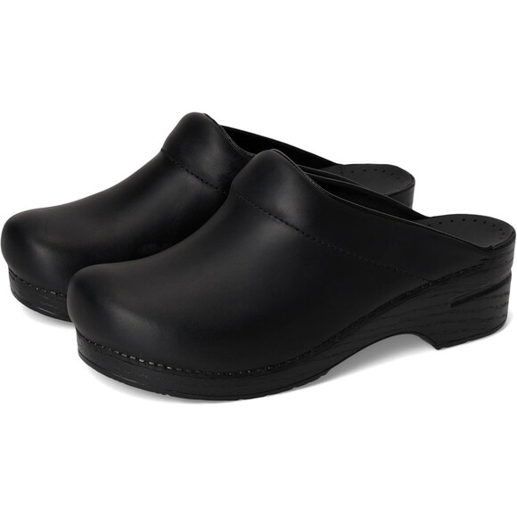 DANSKO Men\'s Karl Black Leather Professional Slip-on Clogs NIB main image 6
